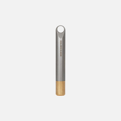 edc minimalist keychain is a fairing keychain stash in titanium and bronze and can hold dollar bills or pills  #material_titanium-bronze