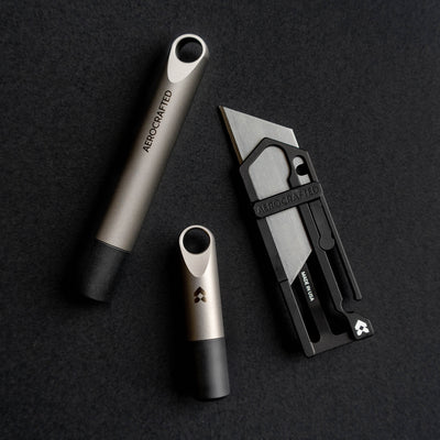 titanium minimalist keychain designed by aerospace engineers called the fairing keychain stash that can be used as a cash stash for your keychain or to put in pills #material_titanium-ultem