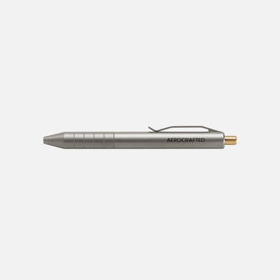 The smaller of the retract click pen is a edc titanium pen that fits a G2 mini ink cartridge and is one of the smallest titanium pens on the market #material_titanium-bronze