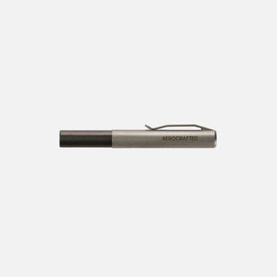 Titanium edc pen called the contrail pocket pen and is the best mini travel pen designed by aerospace engineering company Aerocrafted located on California's Central Coast