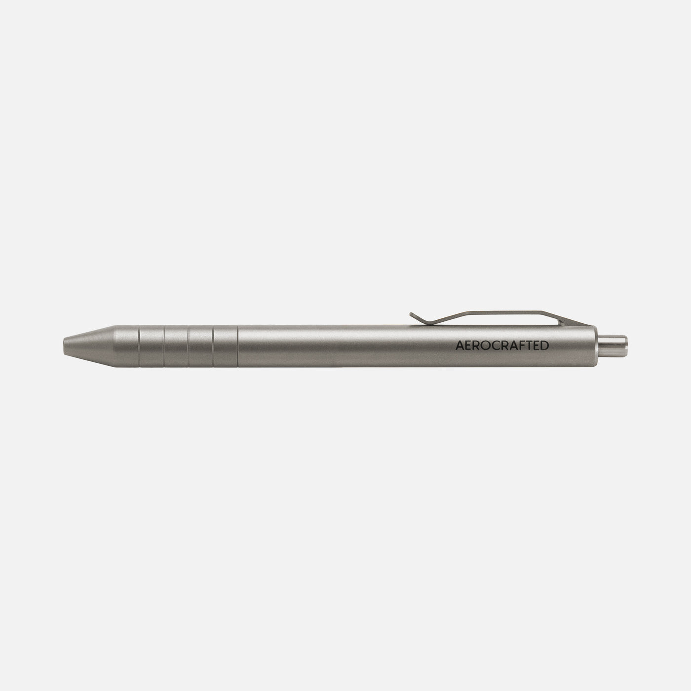The all silver titanium edc pen is a new option to the retract click pen that typically comes in titanium and bronze #material_titanium-stainless