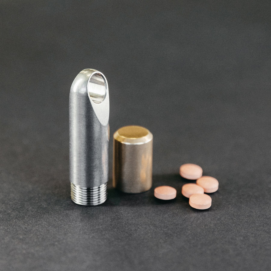 titanium edc stash to carry pills and medication #material_titanium-bronze