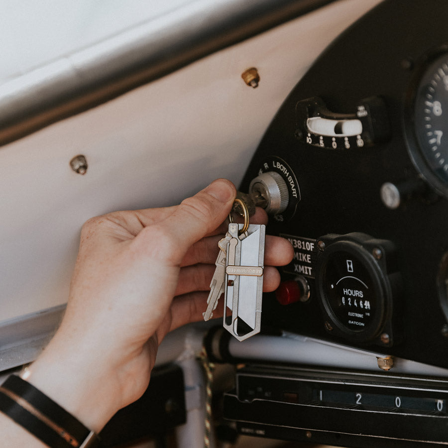 EDC titanium utility knife that is the best small pocket utility knife to carry on a keychain #material_titanium-bronze