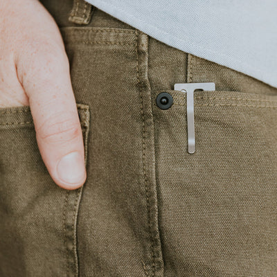 titanium utility knife with a high quality pocket clip for edc #material_titanium-bronze