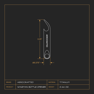 edc bottle opener keychain made out of titanium and made in the usa is a cool bottle opener made by aerospace engineers #material_titanium