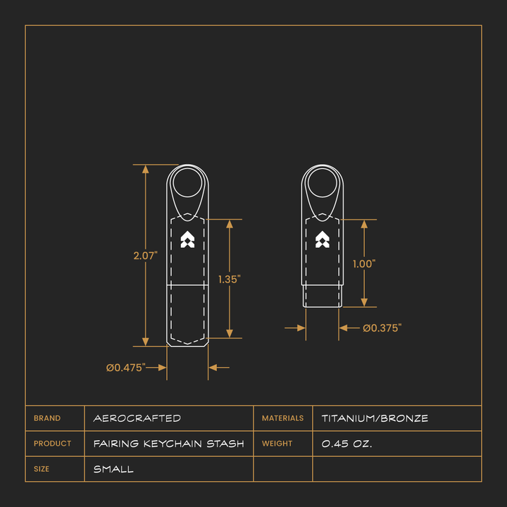 Minimalist Keychain Stash | The Fairing Keychain Stash by Aerocrafted